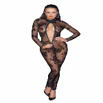 Сітчастий бодістокінг Noir Handmade F237 Long tulle overall, S - мініатюра 1