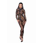 Сітчастий бодістокінг Noir Handmade F237 Long tulle overall, M - мініатюра 4
