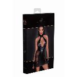 Сукня Noir Handmade F238 Short tulle dress with powerwetlook inserts, XL - мініатюра 6