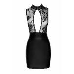 Сукня Noir Handmade F241 Short dress with powerwetlook skirt and tulle top, L - мініатюра 5