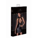 Сукня Noir Handmade F241 Short dress with powerwetlook skirt and tulle top, XXL - мініатюра 7