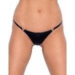 Трусики з мокрим ефектом Noir Handmade P008 Powerwetlook panty with gold clasp, XL, на застібках - мініатюра 3