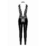 Комбінезон Noir Handmade F298 Libido, 3XL, під латекс, мереживний верх, чокер, знімне намисто, доступ - мініатюра 5