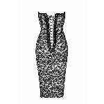 Сукня Noir Handmade F301 Catalyst, XL, black, міді, мереживо, відкриті плечі, шнурівка на спині - мініатюра 6