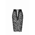 Спідниця Noir Handmade F302 Ambivalence, S, black, мереживо, довжина за коліна, шнурівка ззаду - мініатюра 7