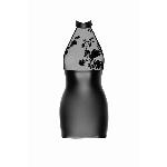 Сукня Noir Handmade F311 Eros, 3XL, black, міні, спідниця під латекс, — сітка, відкрита спина - мініатюра 4
