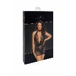 Сукня Noir Handmade F313 Mythos, XL, black, прозора, міні, відкрита спина, декор зі стразів - мініатюра 7
