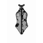 Боді Noir Handmade F314 Ego, S, black, сітка, халтер, високі вирізи, блискавка по всій довжині - мініатюра 4