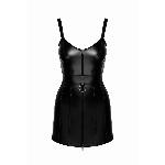 Сукня Noir Handmade F320 Starlet, L, під латекс, міні, блискавка по всій довжині, кільце на поясі - мініатюра 7
