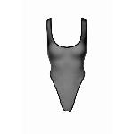 Боді Noir Handmade F322 Paparazzi, XXL, прозоре, низ стрінги, високі вирізи - мініатюра 7