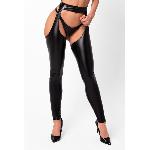 Легінси Noir Handmade F323 Rebel, S, black, під латекс, з відкритими стегнами та сідницями - мініатюра 4