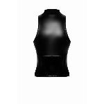 Топ Noir Handmade F324 Glam, S, black, халтер, на блискавці, вінілові вставки, комір-стійка - мініатюра 5