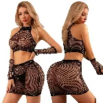 Бодістокінг JSY «Чуйна Лара» One Size, топ, спідниця, мітенки - мініатюра 1