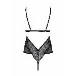 Боді Passion AMBERLY BODY black, L/XL, відкрита спина, низ стрінги - мініатюра 4