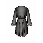 Пеньюар Passion AMBERLY PEIGNOIR black, XXL/XXXL, пояс у комплекті - мініатюра 4