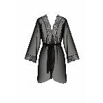 Пеньюар Passion AMBERLY PEIGNOIR black, XXL/XXXL, пояс у комплекті - мініатюра 3
