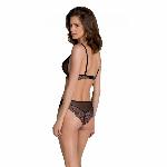 Комплект Passion AMBERLY SET black, L/XL, бралет і трусики бразиліана - мініатюра 2