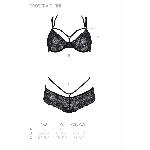 Комплект Passion DROSERA BIKINI black, S/M, бюстгальтер і трусики-кюлоти - мініатюра 5