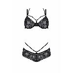 Комплект Passion DROSERA BIKINI black, XXL/XXXL, бюстгальтер і трусики-кюлоти - мініатюра 3