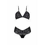 Комплект Passion KERRIA BIKINI black, S/M, бралет і трусики-бікіні - мініатюра 3