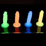Набір фалоімітаторів ADDICTION Silly Willy Glow in the Dark, 4 кольори, 12 шт, світяться в темряві - мініатюра 2