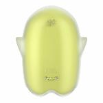 Вакуумний кліторальний стимулятор з вібрацією Satisfyer Glowing Ghost Yellow, світиться в темряві - мініатюра 4