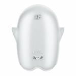 Вакуумний кліторальний стимулятор з вібрацією Satisfyer Glowing Ghost White, світиться в темряві - мініатюра 4
