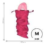 Мішечок для секс-іграшок Satisfyer Treasure Bag M, рожевий, на шнурку - мініатюра 1
