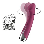 Вібратор з ротацією Satisfyer Spinning G-Spot 1 Red, плоский майданчик для стимуляції точки G - мініатюра 1