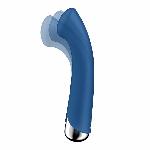 Вібратор з ротацією Satisfyer Spinning G-Spot 1 Blue, плоский майданчик для стимуляції точки G - мініатюра 2