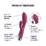 Вібратор-кролик з ротацією Satisfyer Spinning Rabbit 1 Red, 3 мотори - мініатюра 2