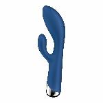 Вібратор-кролик з ротацією Satisfyer Spinning Rabbit 1 Blue, 3 мотори - мініатюра 8
