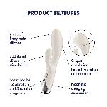 Вібратор-кролик з ротацією Satisfyer Spinning Rabbit 1 Beige, 3 мотори - мініатюра 3