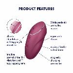 Вібростимулятор-пульсатор Satisfyer Tap & Climax 1 Red, ефект постукування пальцем, 2 мотори - мініатюра 7