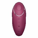 Вібростимулятор-пульсатор Satisfyer Tap & Climax 1 Red, ефект постукування пальцем, 2 мотори - мініатюра 3