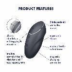 Вібростимулятор-пульсатор Satisfyer Tap & Climax 1 Grey, ефект постукування пальцем, 2 мотори - мініатюра 7