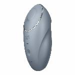 Вібростимулятор-пульсатор Satisfyer Tap & Climax 1 Bluegrey, ефект постукування пальцем, 2 мотори - мініатюра 4