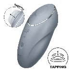 Вібростимулятор-пульсатор Satisfyer Tap & Climax 1 Bluegrey, ефект постукування пальцем, 2 мотори - мініатюра 1