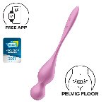 Вагінальні смарт-кульки з вібрацією Satisfyer Love Birds 1 Connect App Pink, 78 г - мініатюра 1