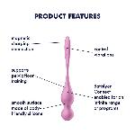 Вагінальні смарт-кульки з вібрацією Satisfyer Love Birds 1 Connect App Pink, 78 г - мініатюра 6