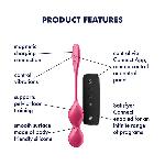 Вагінальні смарт-кульки з вібрацією Satisfyer Love Birds 2 Connect App Red, 86 г, пульт ДК - мініатюра 3