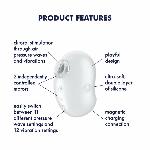 Вакуумний кліторальний стимулятор з вібрацією Satisfyer Cutie Ghost White - мініатюра 3