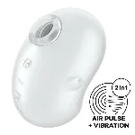 Вакуумний кліторальний стимулятор з вібрацією Satisfyer Cutie Ghost White - мініатюра 1