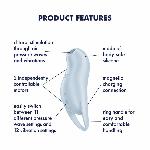 Вакуумний кліторальний стимулятор з вібрацією Satisfyer Pocket Pro 1 Blue - мініатюра 3