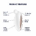 Вібратор для зовнішньої стимуляції Satisfyer Spot On 2 White, дуже потужний, гнучкий відросток - мініатюра 6