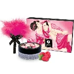 Смачна пудра для оральних пестощів Shunga Body Powder Raspberry feeling, 75 г, аромат малини - мініатюра 1