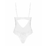 Боді Obsessive Alissium Teddy White, XL/2XL, ліф з м’якою чашкою, високі вирізи для ніг - мініатюра 6