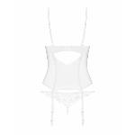 Корсет Obsessive Alissium corset&thong XS/S, гнучкі кісточки, відкрита спина, стрінги в комплекті - мініатюра 7