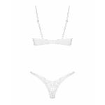 Комплект Obsessive Alissium 2-pcs set, XS/S, мереживо, ліф з м’якою чашкою, трусики танга - мініатюра 7
