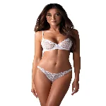 Комплект Obsessive Alissium 2-pcs set, M/L, мереживо, ліф з м’якою чашкою, трусики танга - мініатюра 1